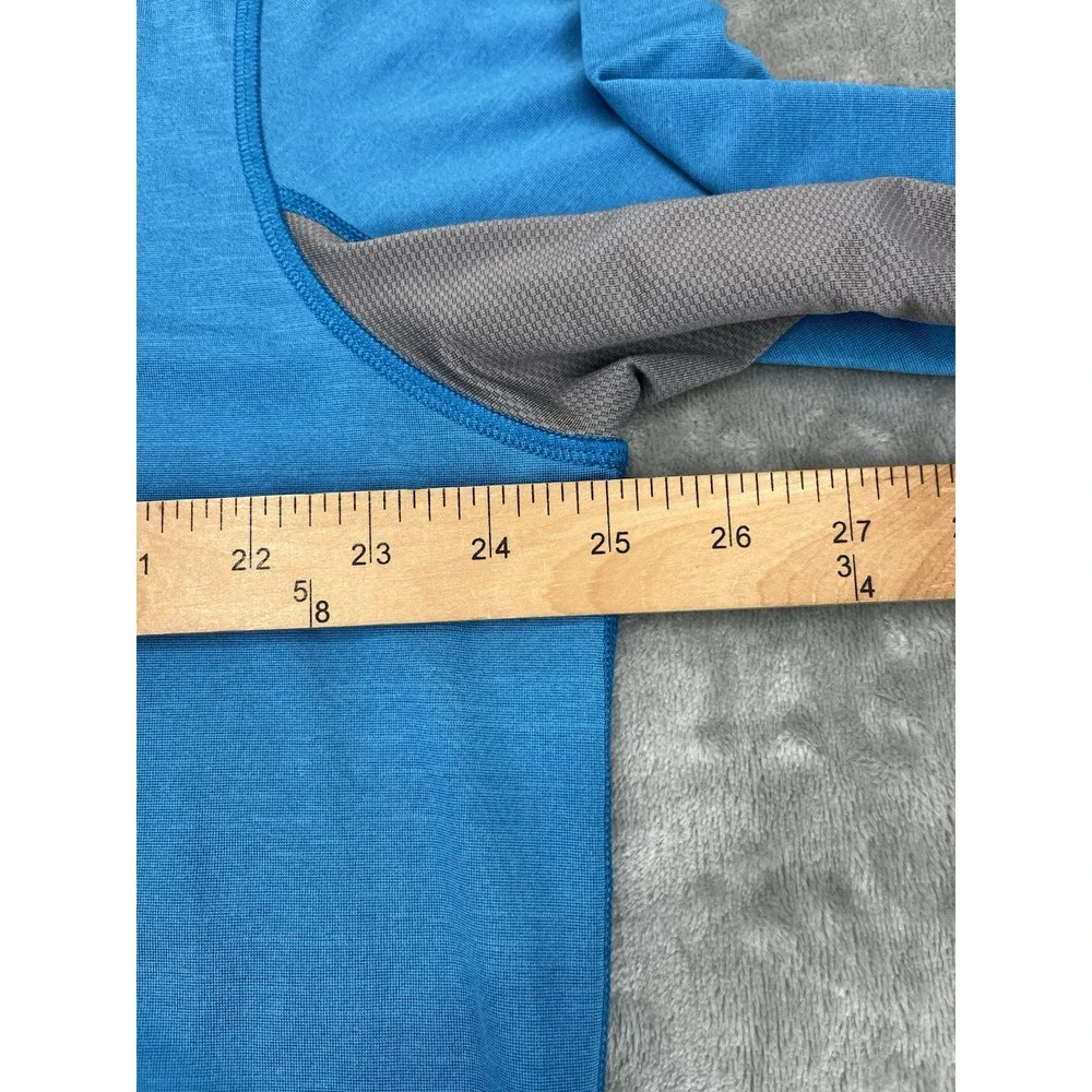 The North Face 1/4 Zip Shirt Men XL  Blue Gray Flash Dry Stretch Lightweight Run